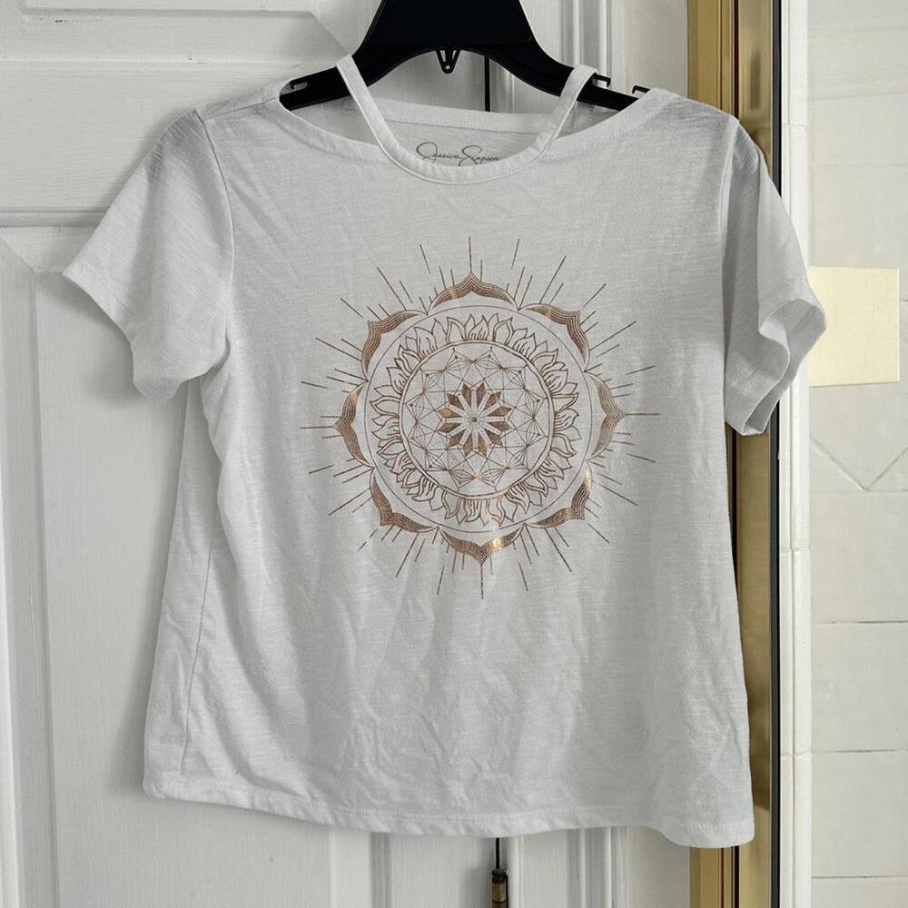 Jessica Simpson Women's White and Multi Tshirt